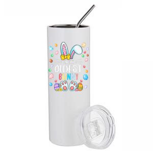 I'm The Oldest Bunny Ears Easter Day Family Matching Stainless Steel Tumbler