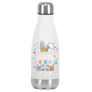 I'm The Oldest Bunny Ears Easter Day Family Matching Stainless Steel Insulated Water Bottle