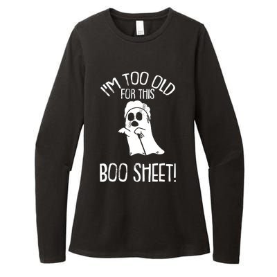 Im Too Old For This Boo Sheet Lazy Halloween Costume Ghost Womens CVC Long Sleeve Shirt