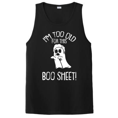 Im Too Old For This Boo Sheet Lazy Halloween Costume Ghost PosiCharge Competitor Tank