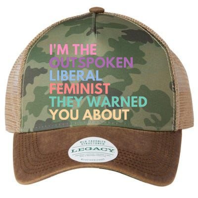 Im The Outspoken Liberal Feminist Political Girl Power Legacy Tie Dye Trucker Hat