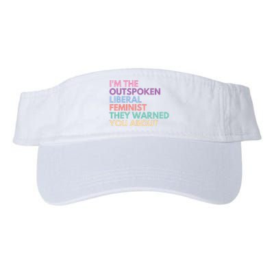 Im The Outspoken Liberal Feminist Political Girl Power Valucap Bio-Washed Visor