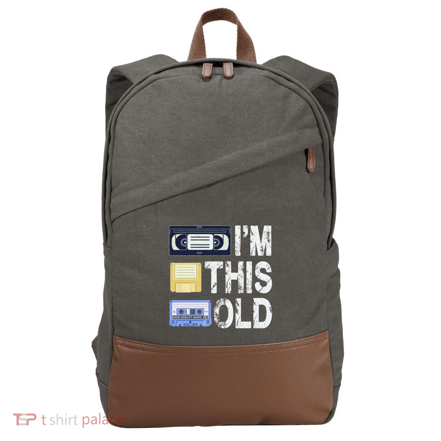 Im This Old Cotton Canvas Backpack