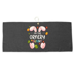 I'm The Ornery Bunny Funny Matching Family Easter Day Cool Gift Large Microfiber Waffle Golf Towel