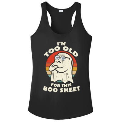 Im Too Old For This Boo Sheet Lazy Halloween Costume Ghost Ladies PosiCharge Competitor Racerback Tank