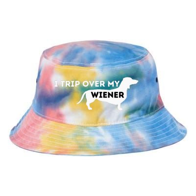 I Trip Over My Wiener Dachshund Lover Badger Dog Tie Dye Newport Bucket Hat