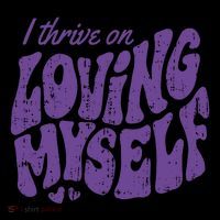 I Thrive On Loving Myself Retro Quote 16 in Basic Backpack