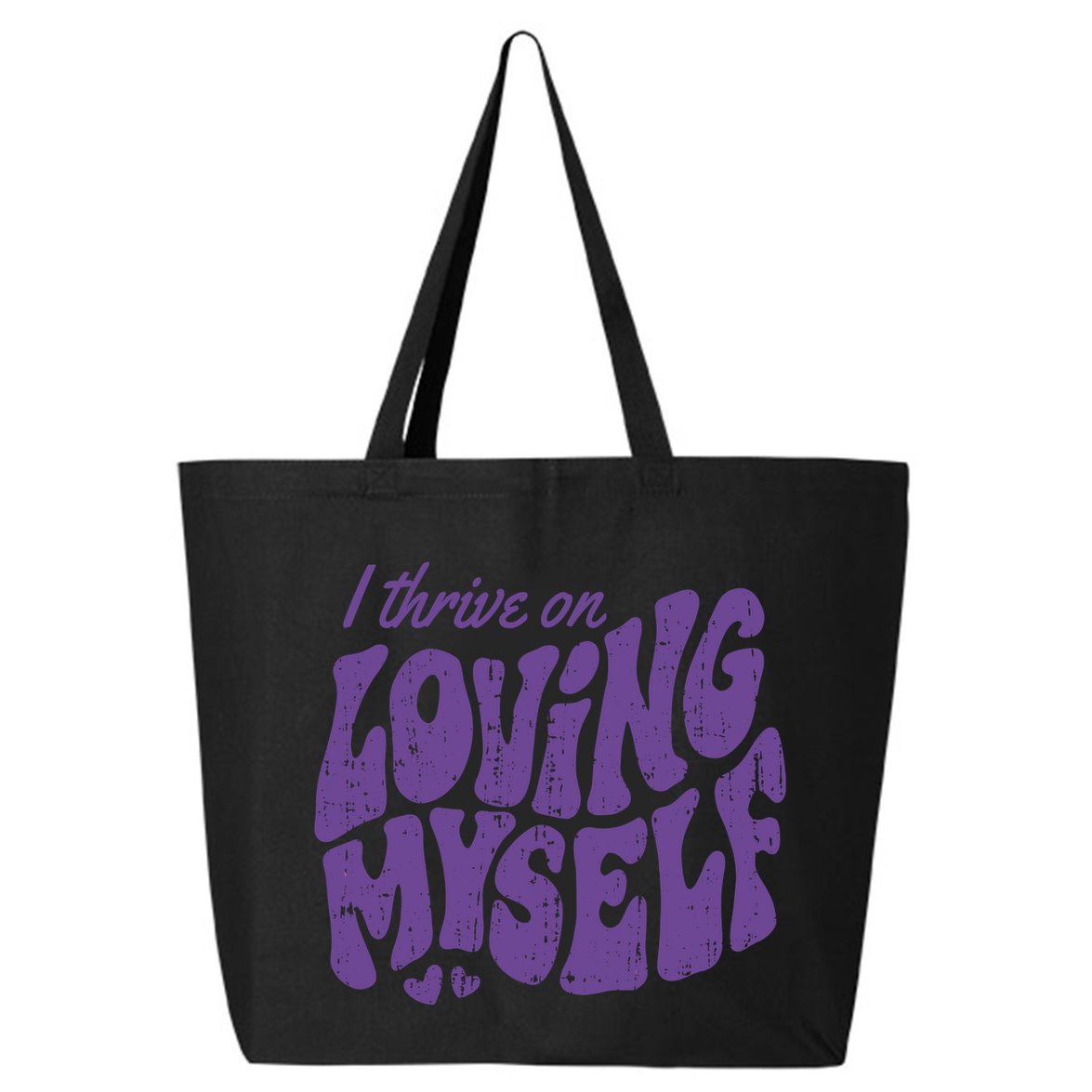 I Thrive On Loving Myself Retro Quote 25L Jumbo Tote