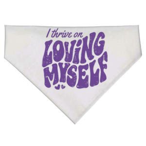 I Thrive On Loving Myself Retro Quote USA-Made Doggie Bandana