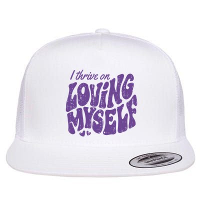 I Thrive On Loving Myself Retro Quote Flatbill Hat