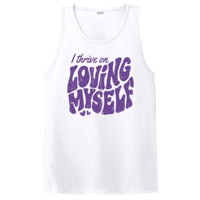 I Thrive On Loving Myself Retro Quote PosiCharge Competitor Tank