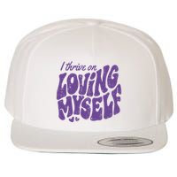 I Thrive On Loving Myself Retro Quote Wool Snapback Cap