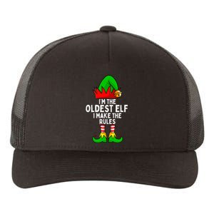 IM The Oldest Elf Matching Family Christmas Yupoong Adult 5-Panel Trucker Hat