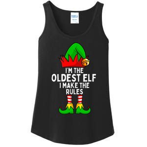 IM The Oldest Elf Matching Family Christmas Ladies Essential Tank