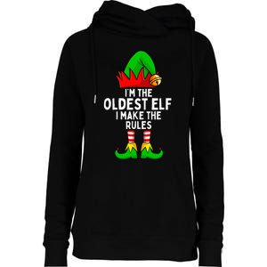 IM The Oldest Elf Matching Family Christmas Womens Funnel Neck Pullover Hood