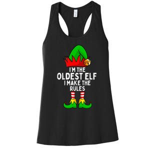 IM The Oldest Elf Matching Family Christmas Women's Racerback Tank