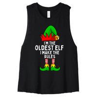 IM The Oldest Elf Matching Family Christmas Women's Racerback Cropped Tank