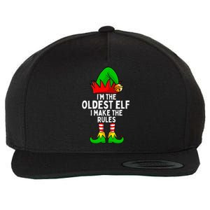 IM The Oldest Elf Matching Family Christmas Wool Snapback Cap