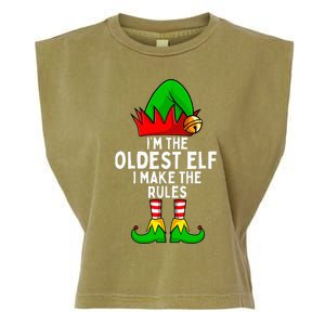 IM The Oldest Elf Matching Family Christmas Garment-Dyed Women's Muscle Tee