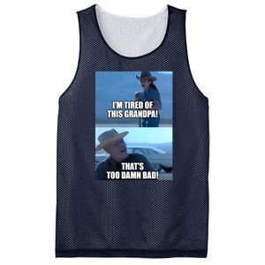 I'm Tired Of This Grandpa! That's Too Damn Bad! Quote Mesh Reversible Basketball Jersey Tank