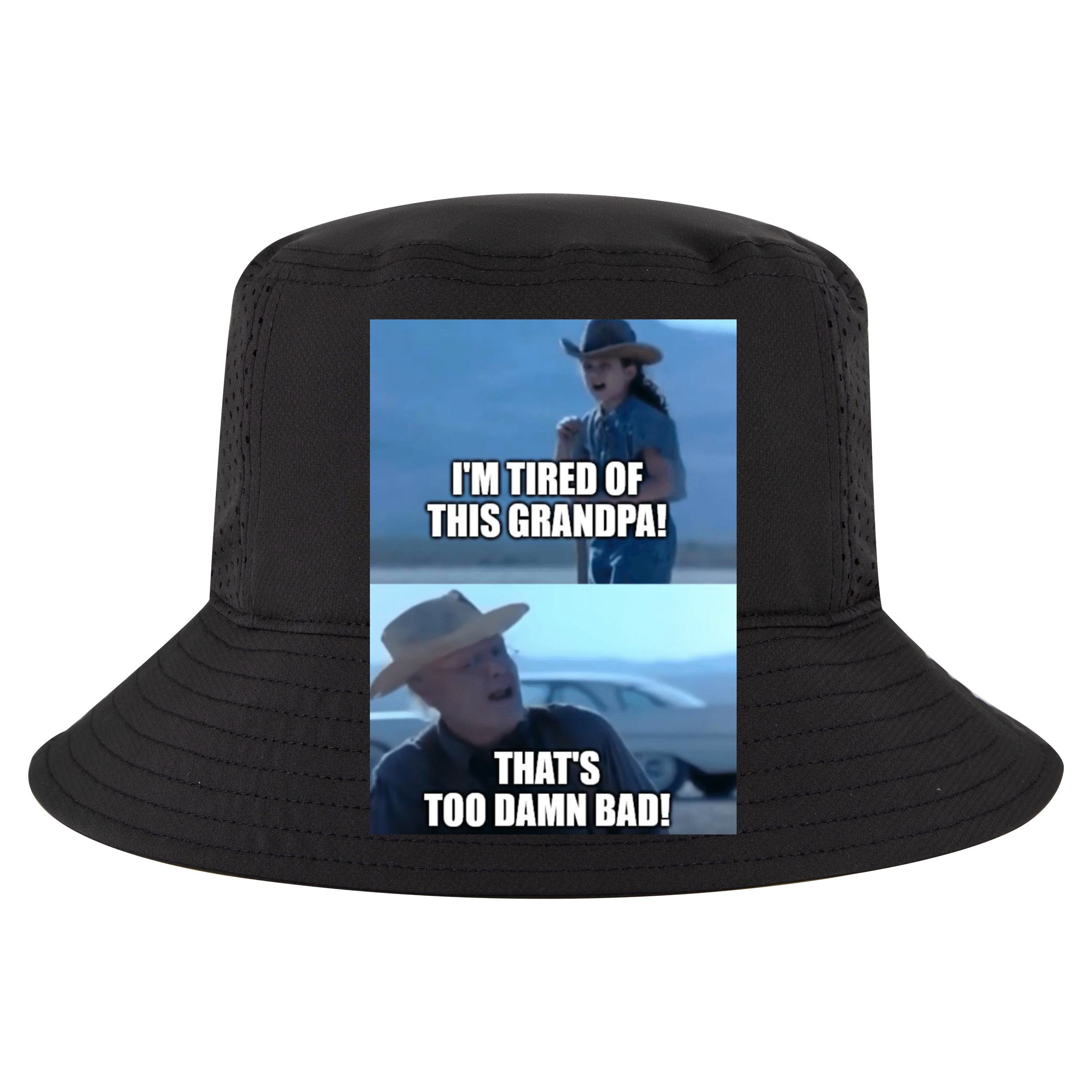 I'm Tired Of This Grandpa! That's Too Damn Bad! Quote Mesh Reversible Basketball Jersey Tank