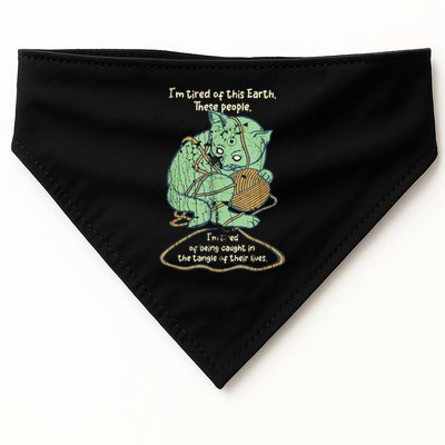IM Tired Of This Earth These People Tired Of Being Caught USA-Made Doggie Bandana