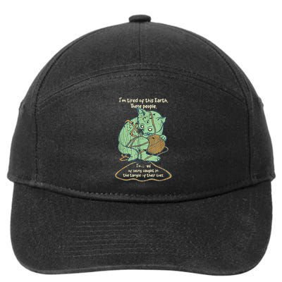 IM Tired Of This Earth These People Tired Of Being Caught 7-Panel Snapback Hat