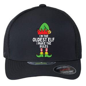 Im The Oldest Elf Matching Family Christmas Flexfit Unipanel Trucker Cap