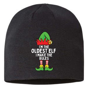 Im The Oldest Elf Matching Family Christmas Sustainable Beanie