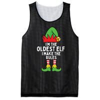 Im The Oldest Elf Matching Family Christmas Mesh Reversible Basketball Jersey Tank