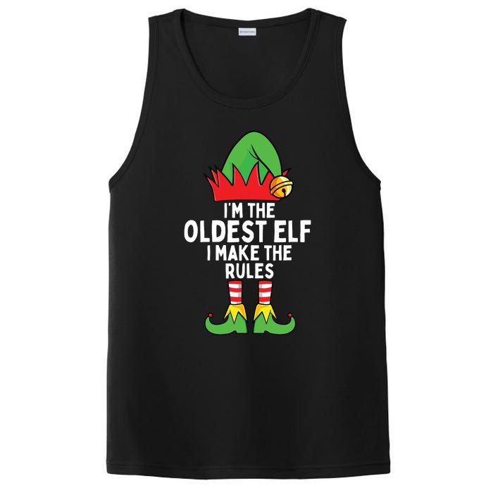 Im The Oldest Elf Matching Family Christmas PosiCharge Competitor Tank