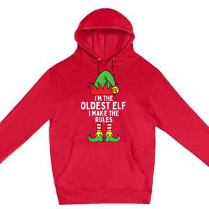 Im The Oldest Elf Matching Family Christmas Premium Pullover Hoodie