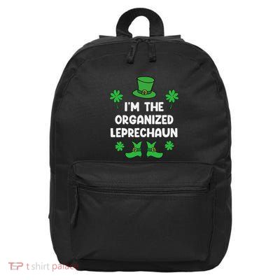 IM The Organized Leprechaun Funny St Patricks Day Irish 16 in Basic Backpack