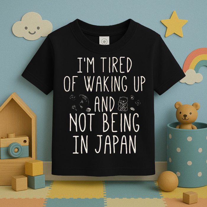 I’m Tired of Waking Up and Not Being In Japan Japanese Toddler T-Shirt