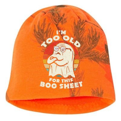 Im Too Old For This Boo Sheet Lazy Halloween Costume Ghost Kati - Camo Knit Beanie