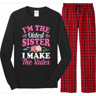 I'm the Oldest Sister I Make the Rules Siblings Sisters Long Sleeve Pajama Set