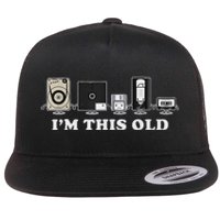 IM This Old Retro Vintage Cassette Tape Floppy Disk Vhs Flat Bill Trucker Hat