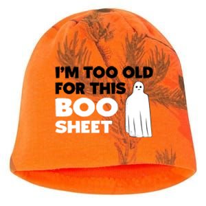 Im Too Old For This Boo Sheet Trick Or Treat Gift Kati - Camo Knit Beanie