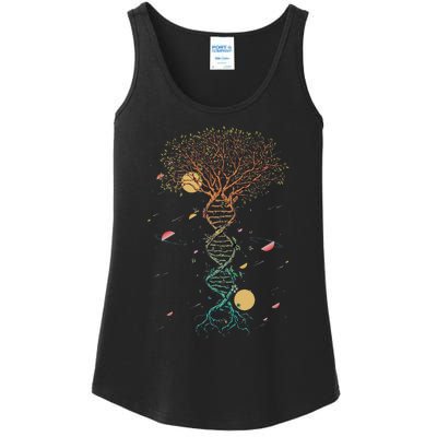 Infinite Tree of Life DNA Biology Environment Lover Genetics Ladies Essential Tank