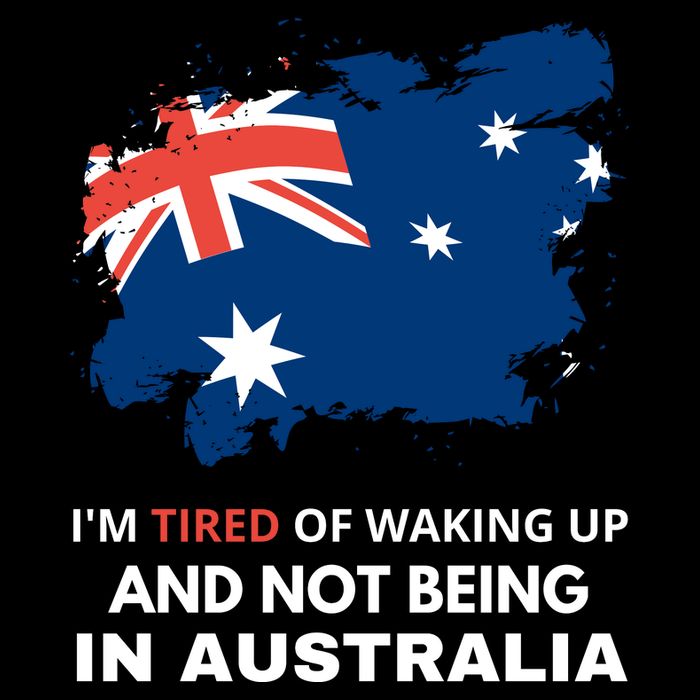 Im Tired Of Waking Up And Not Being In Australia Funny Australian Drawstring Bag