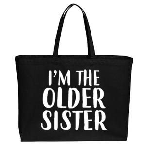 I'm The Older Sister Cotton Canvas Jumbo Tote