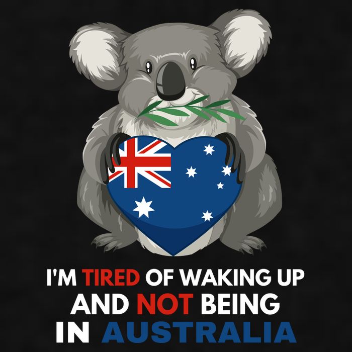 IM Tired Of Waking Up And Not Being In Australia Native Australian Ladies PosiCharge Tri-Blend Wicking Tank