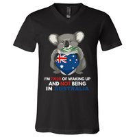 IM Tired Of Waking Up And Not Being In Australia Native Australian V-Neck T-Shirt
