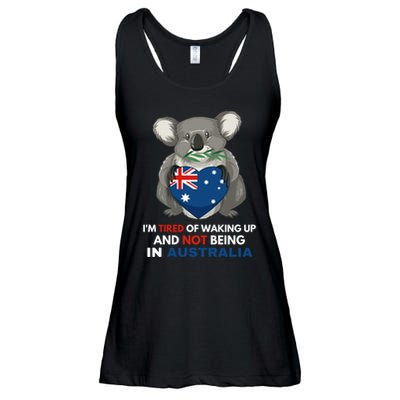 IM Tired Of Waking Up And Not Being In Australia Native Australian Ladies Essential Flowy Tank