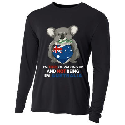 IM Tired Of Waking Up And Not Being In Australia Native Australian Cooling Performance Long Sleeve Crew
