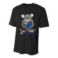 IM Tired Of Waking Up And Not Being In Australia Native Australian Youth Performance Sprint T-Shirt