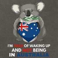 IM Tired Of Waking Up And Not Being In Australia Native Australian Cotton Canvas Backpack