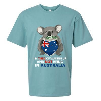 IM Tired Of Waking Up And Not Being In Australia Native Australian Sueded Cloud Jersey T-Shirt