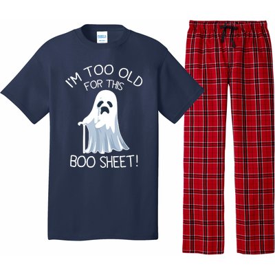 Im Too Old For This Boo Sheet Lazy Halloween Ghost Pajama Set