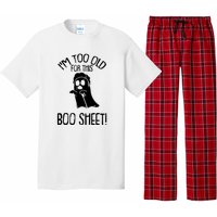 Im Too Old For This Boo Sheet Funny Halloween Pajama Set